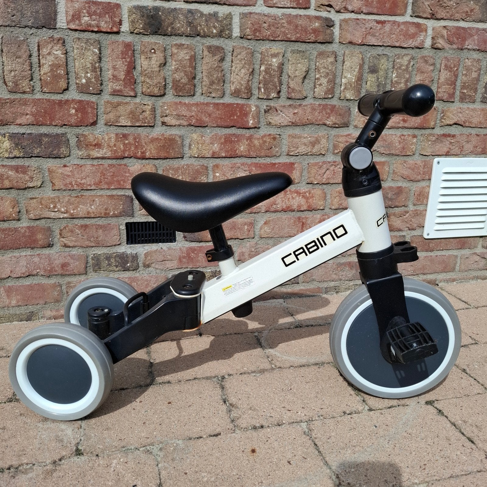 Cabino loopfiets/driewieler - Wit/Zwart, Ophalen, Gebruikt, Minder dan 16 inch, Cabino