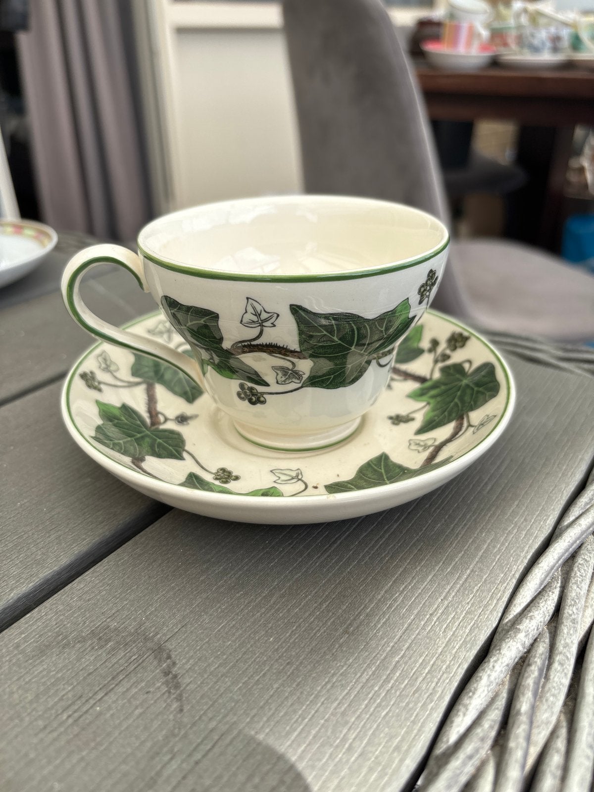 Wedgwood Ivy theekop en schotel - Etruria Barlaston, Ophalen of Verzenden