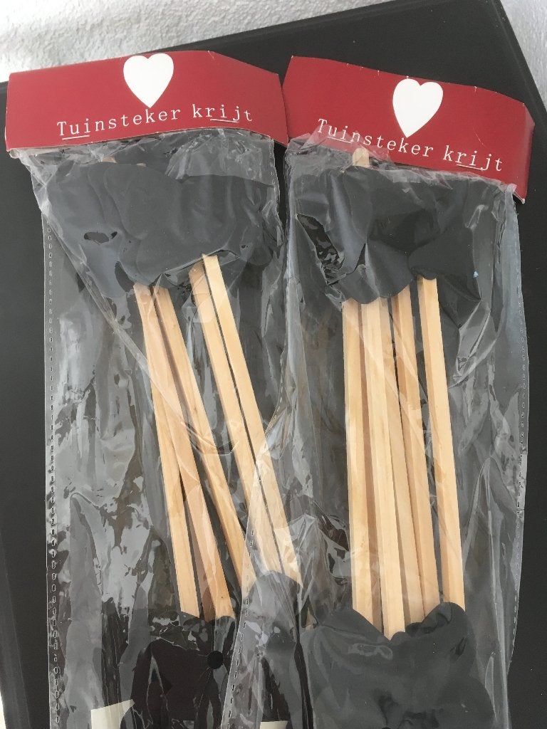 Vlinder krijtbordjes tuinstekers Nieuw!, Ophalen, Nieuw
