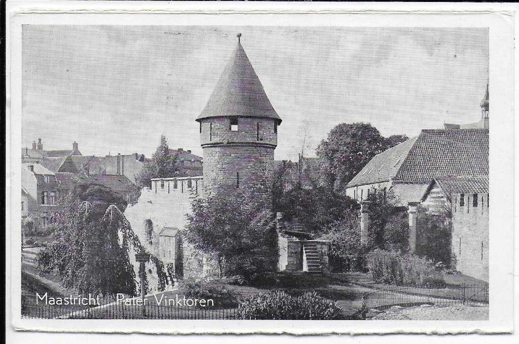 Maastricht pater vinktoren oude gelopen ansichtkaart ( b249, Ophalen of Verzenden, 1960 tot 1980, Gelopen, Limburg