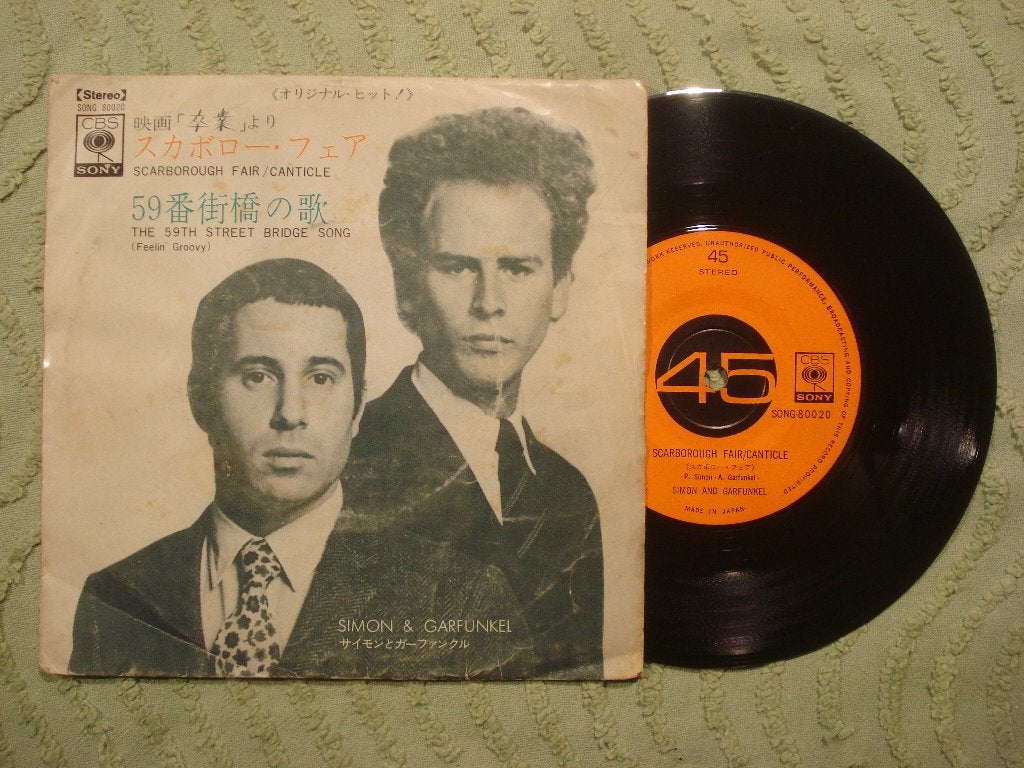 Simon and Garfunkel 7" Single: ‘Scarborough Fair’ (Japan), Gebruikt, 7 inch, Single, Ophalen of Verzenden