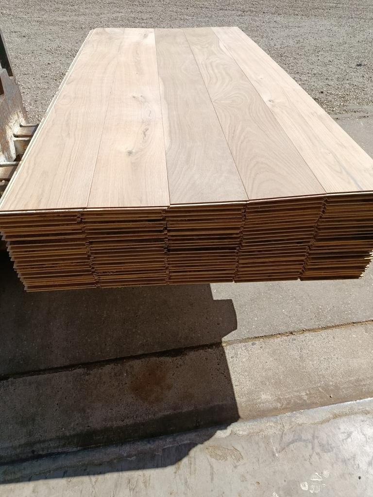 38,6M2 Eiken Multiplank  #VERNIEUWD#, Gebruikt, 10 m² of meer, 10 tot 30 cm, Hout
