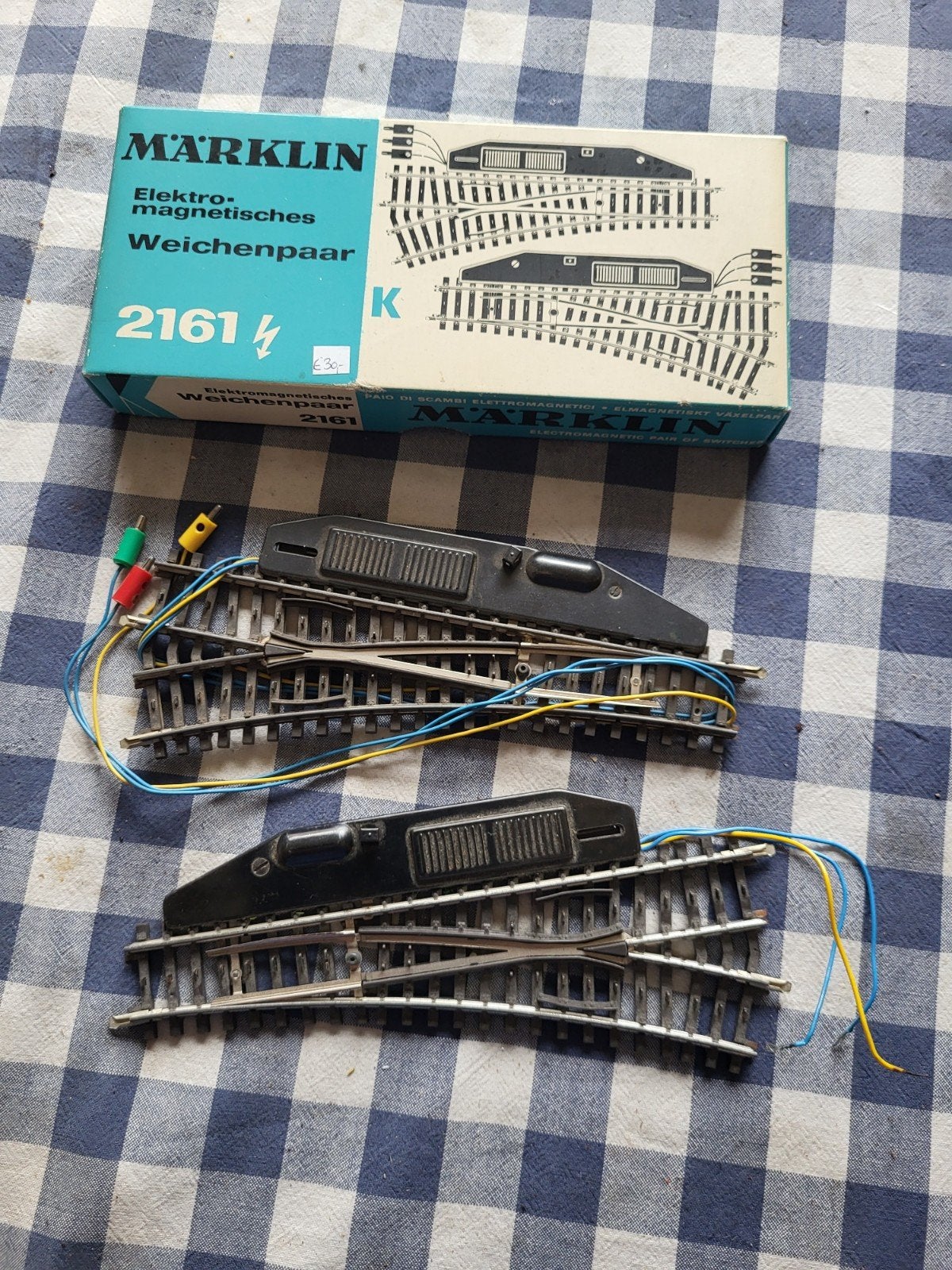 märklin K-rails electriche wissels 2161, Hobby en Vrije tijd, Wisselstroom, Gebruikt, Rails, Ophalen of Verzenden