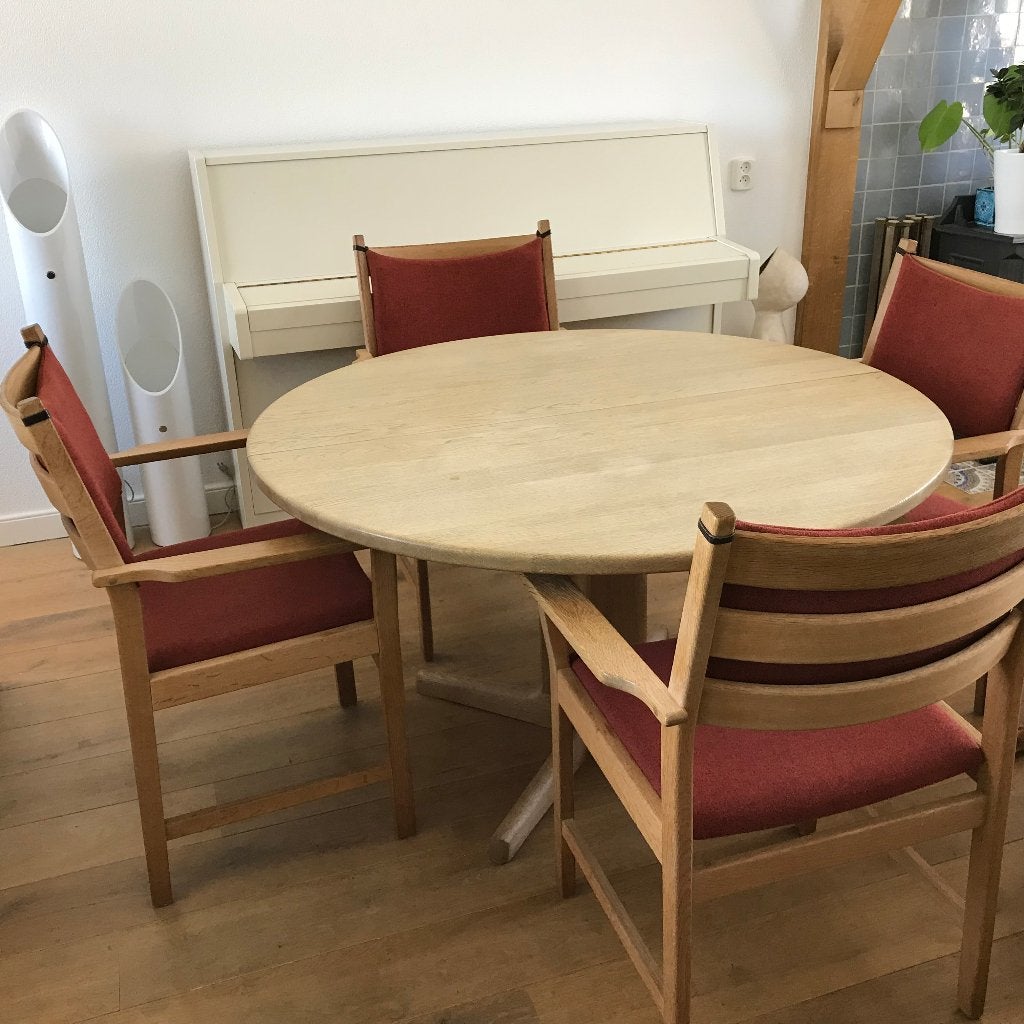 Set 4 KP Mobler Kurt Ostervig stoelen stoel Deens design, Ophalen, Bruin, Nvt, Nvt