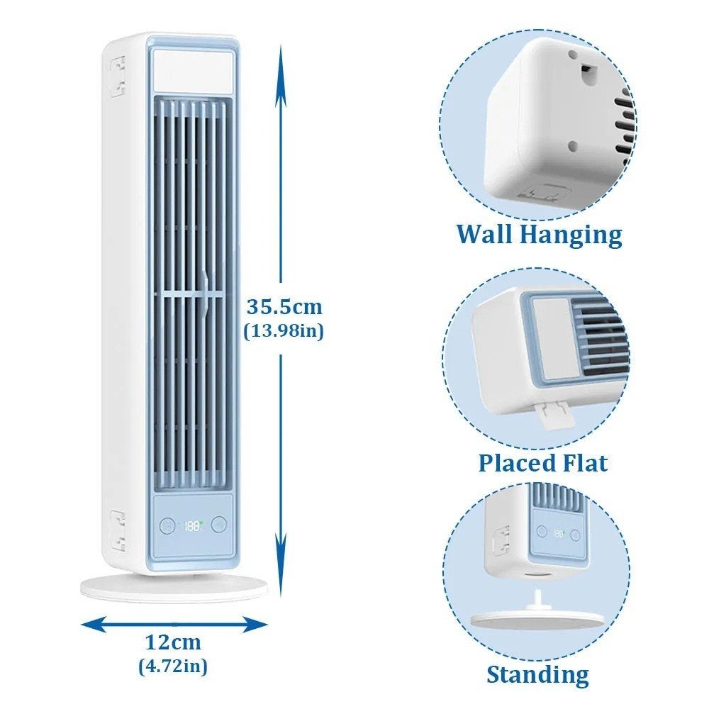 Kleine Torenventilator bladloos met luchtkoeling - 35 cm, Ophalen of Verzenden, Nieuw, Torenventilator