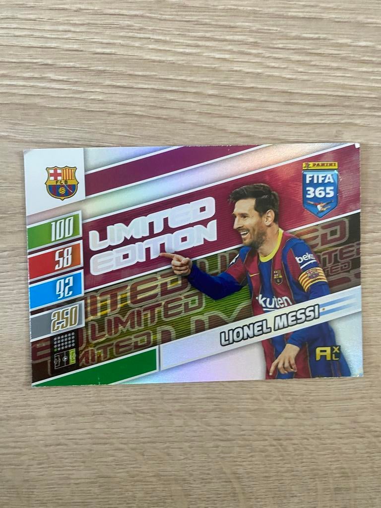 Panini FIFA 365 Adrenalyn XL 2021 Limited Edition Messi, Ophalen of Verzenden, Zo goed als nieuw, Buitenlandse clubs, Spelerskaart