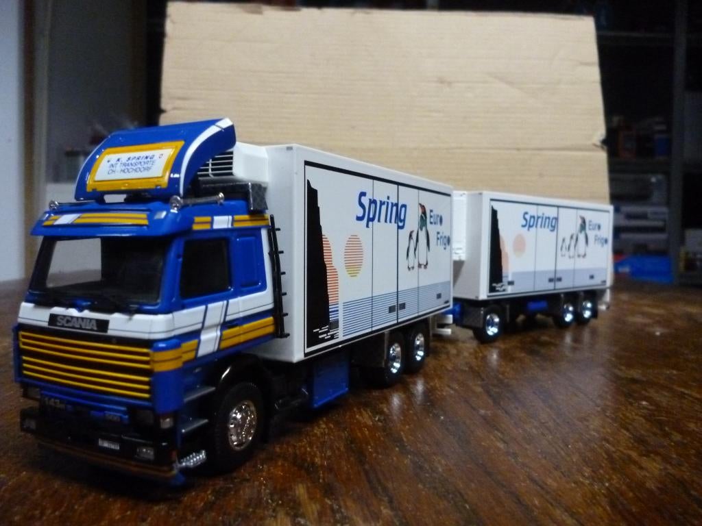 Tekno Scania 143 combi Spring, Hobby en Vrije tijd, Modelauto's | 1:50, Ophalen of Verzenden, Nieuw, Bus of Vrachtwagen, Tekno