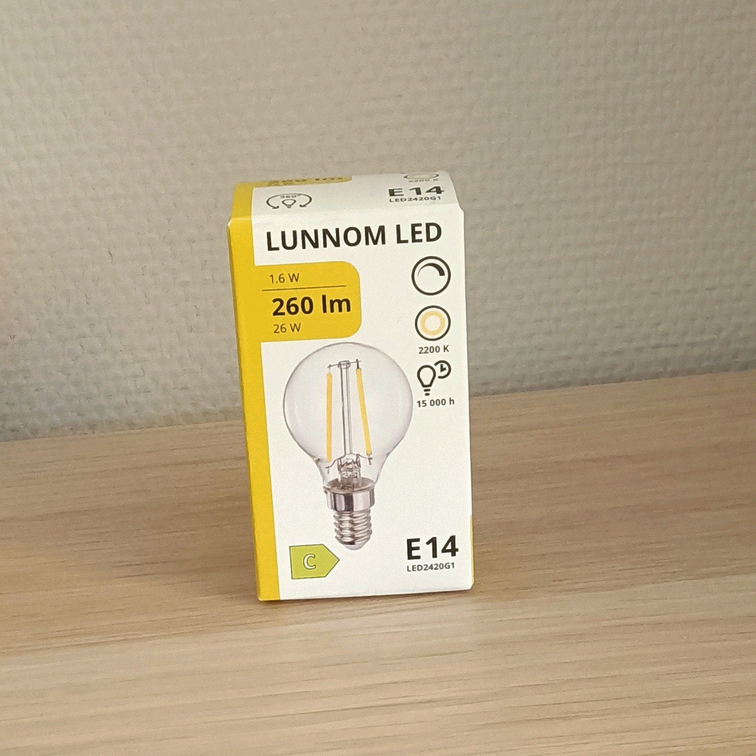 ikea E14 led lamp 260 lm (nieuw), Ophalen of Verzenden, Nieuw, E14 (klein), Led-lamp