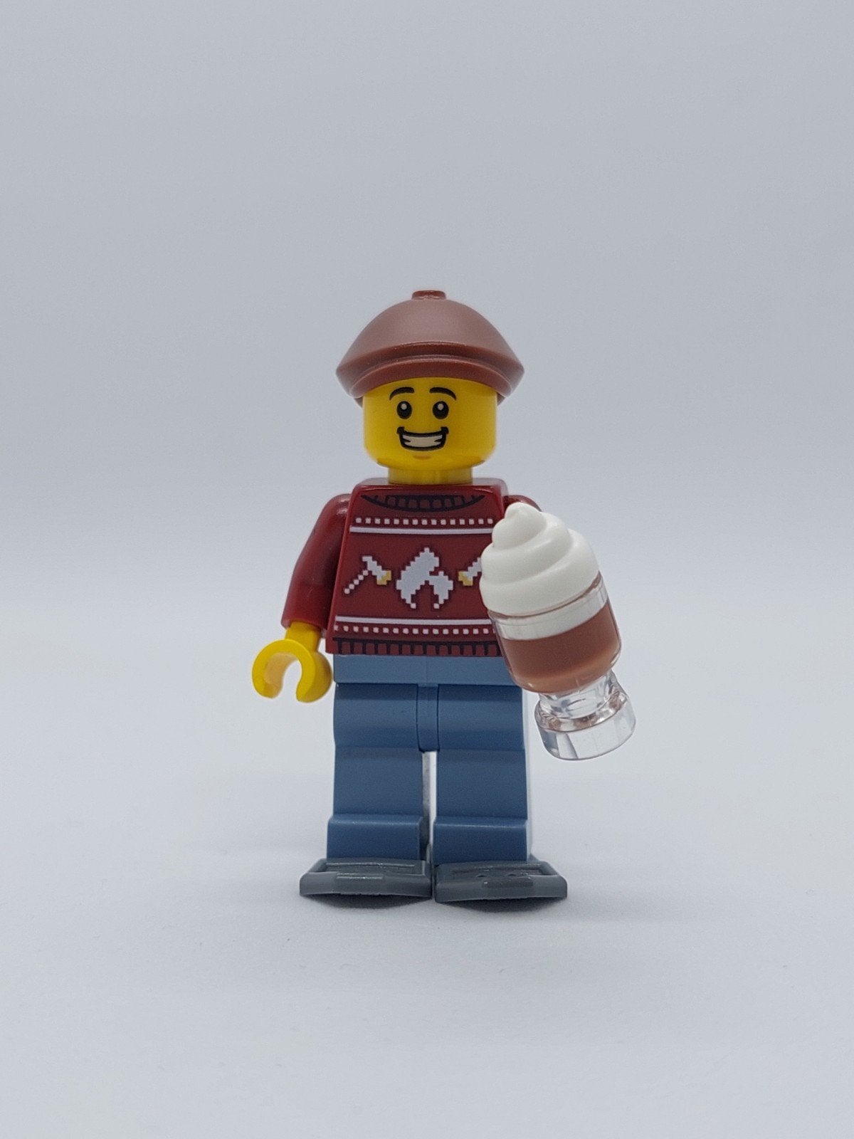 Lego - Man in Kersttrui met Chocolademelk - Minifiguur, Ophalen of Verzenden, Nieuw, Minifiguur, Lego
