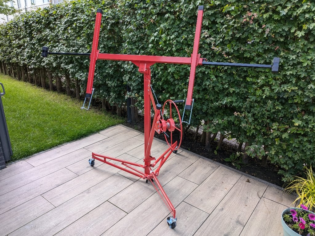 Te huur platenlift voor o.a. gipsplaten, Doe-het-zelf en Verbouw, Lieren en Takels, Ophalen, Gebruikt, Handmatig