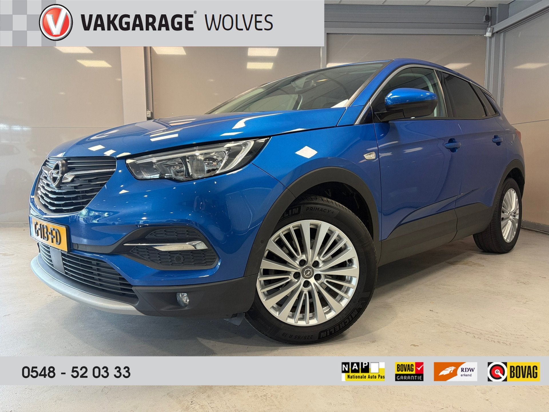 Opel Grandland X 1.2 Turbo Innovation | | CLIMA | NAVI | CAM, Auto's, Voorwielaandrijving, Gebruikt, 1199 cc, Blauw