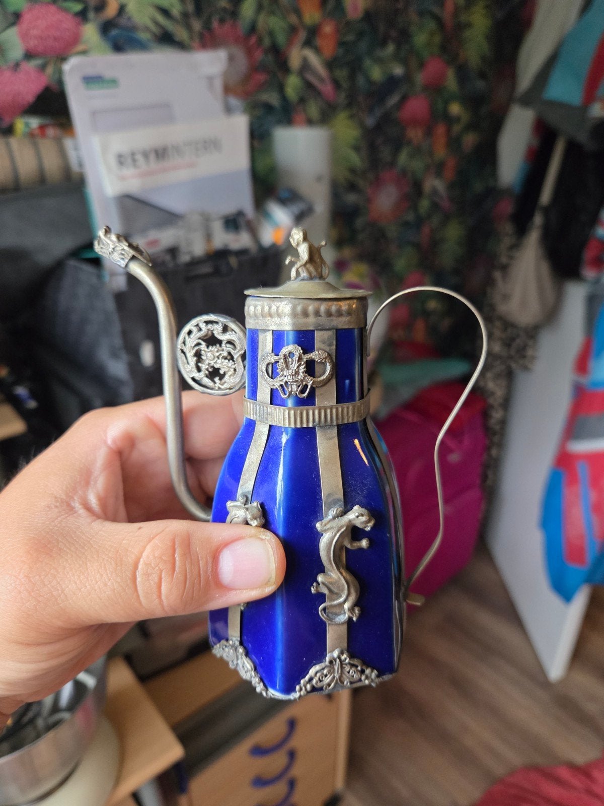 Mooie decoratieve Chinese miniatuur theepot / sierkan – Koba, Ophalen of Verzenden