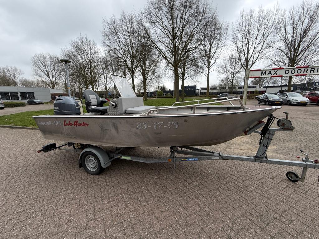 " Marcraft Lake Hunter 496 | Aluminium Visboot | Zelflozend", Watersport en Boten, Vis- en Consoleboten, Gebruikt, Benzine, Buitenboordmotor