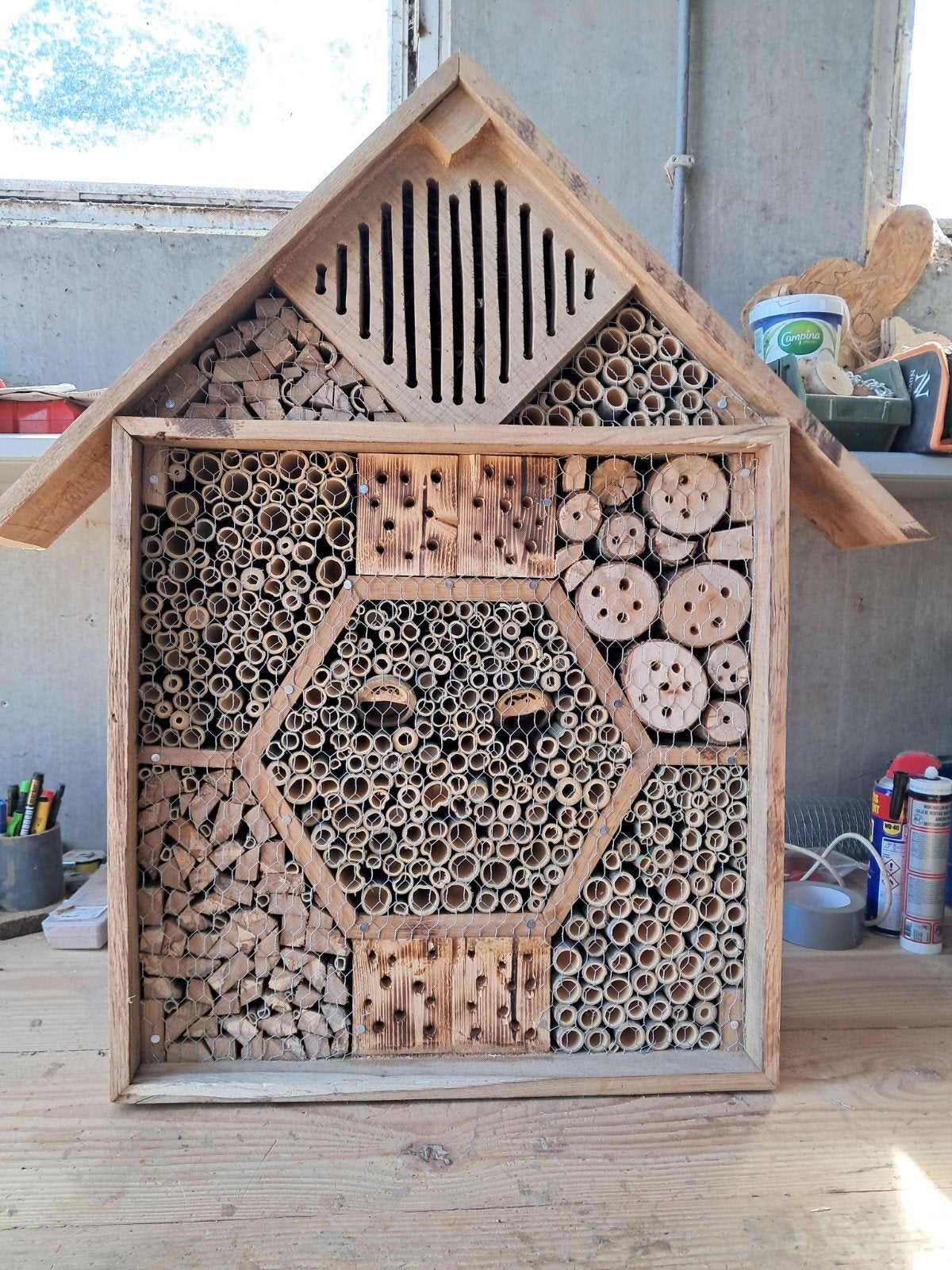 insectenhotel, Ophalen, Nieuw