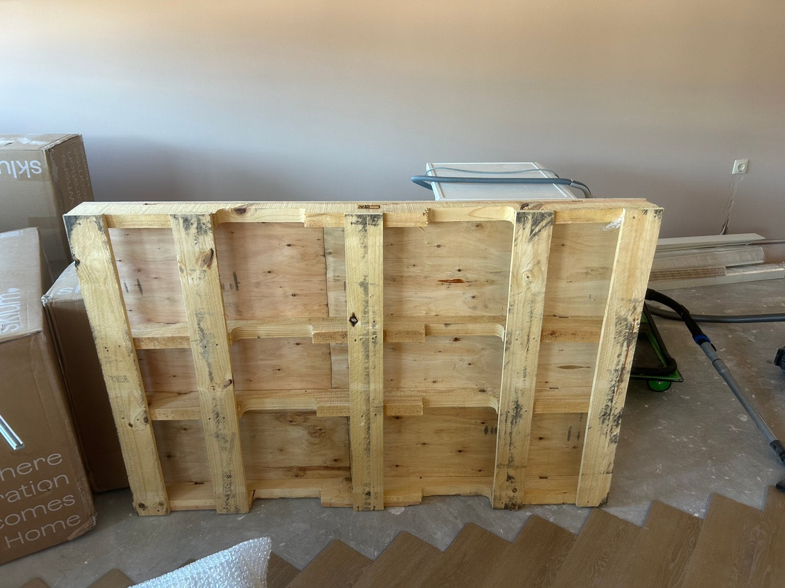 Pallet, Doe-het-zelf en Verbouw, Ophalen, Zo goed als nieuw, 50 mm of meer, Minder dan 200 cm