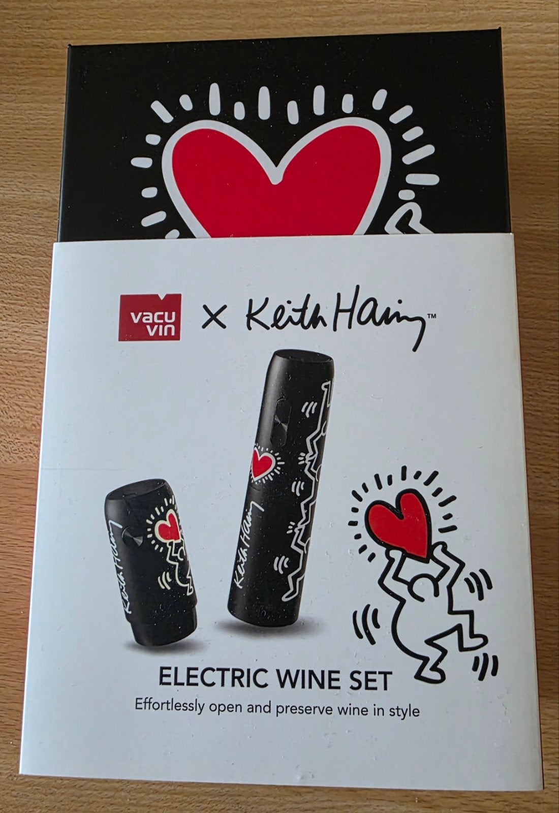 Vacu Vin x Keith Haring Elektrische Wijnset - Nieuw, Overige typen, Kunststof, Nieuw, Ophalen of Verzenden
