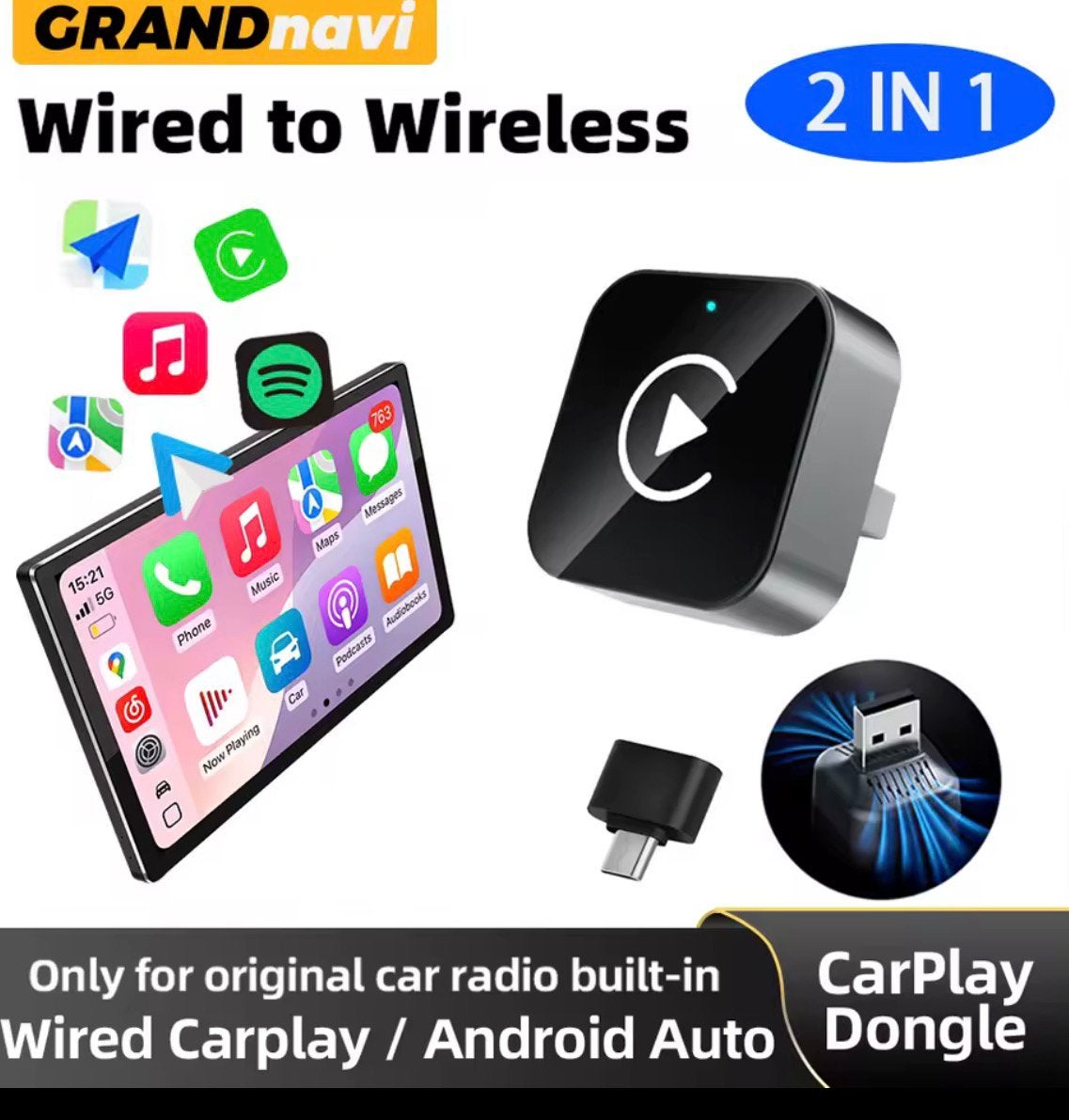 Carplay usb dongel, Ophalen of Verzenden, Zo goed als nieuw