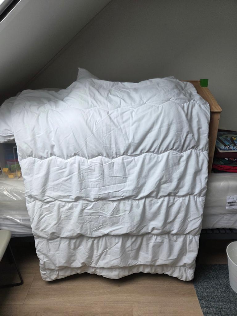 Dekbed peuter peuterdekbed 120x150 zgan, Ophalen, Overige maten, Wit, Deken of Dekbed