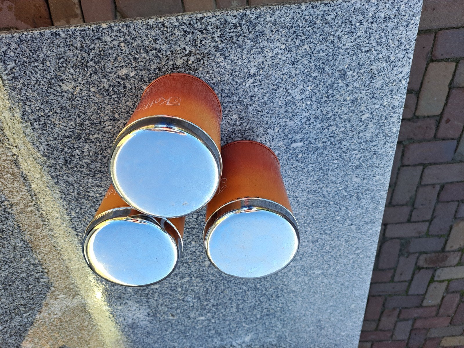 Set van 3 voorraadblikken: Koffie, Thee, Suiker, Ophalen of Verzenden