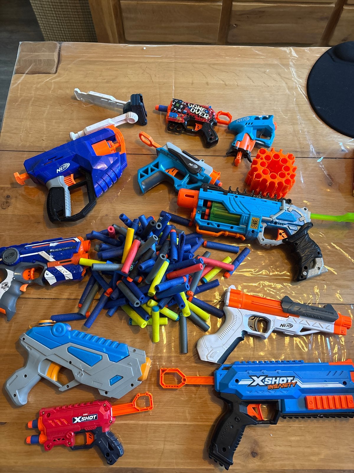 Grote Nerf en X-Shot Blaster Collectie met Darts, Ophalen, Gebruikt, Jongen of Meisje