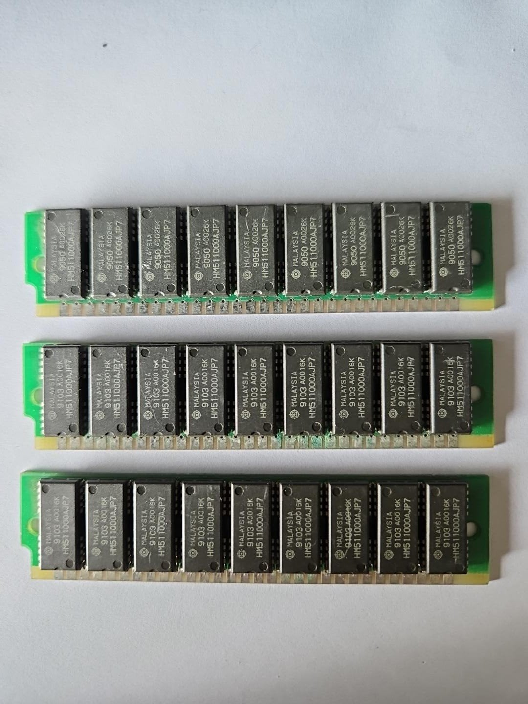 3x Hitachi HB56A19B-7A 1MB SIMM RAM – 30-pin – Vintage, Computers en Software, RAM geheugen, Ophalen of Verzenden, Overige soorten