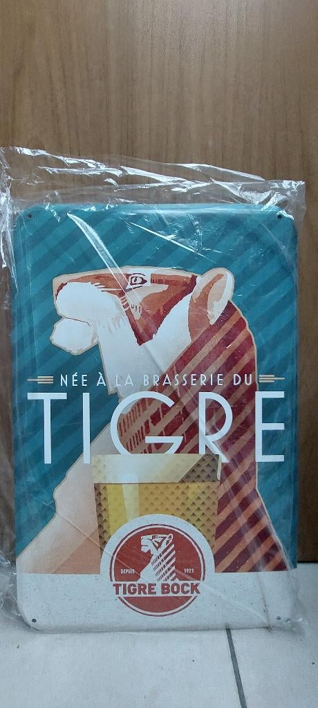 reclamebord Kronenbourg Tigre Bock, Ophalen of Verzenden, Nieuw, Reclamebord, Plaat of Schild, Overige merken