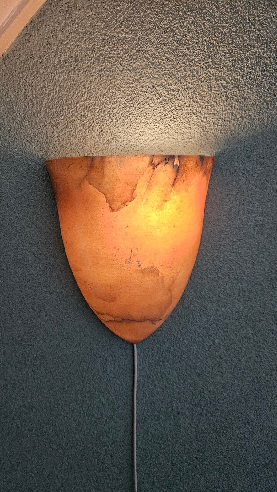 2 stenen wand lampen., Huis en Inrichting, Lampen | Wandlampen, Ophalen