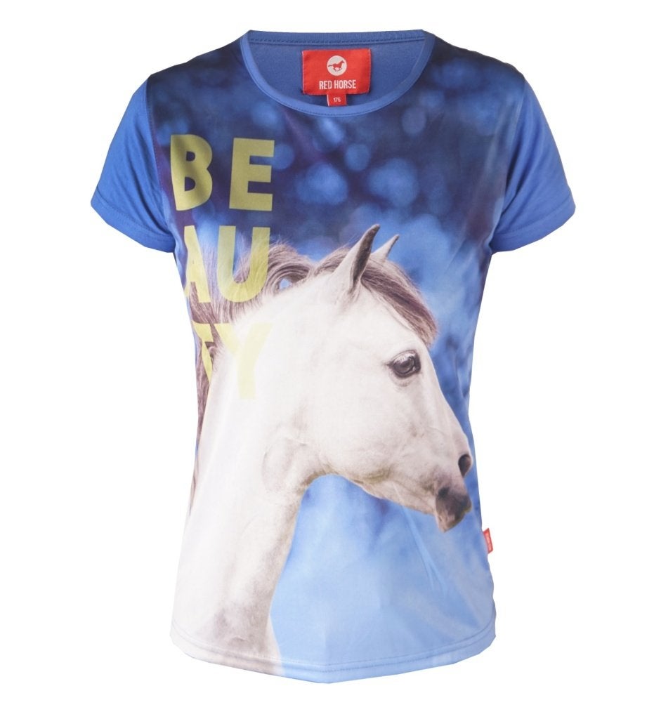 T-shirt Horsy, Dieren en Toebehoren, Paardrijkleding, Kinderen, Maasbracht, Ophalen of Verzenden, Red horse