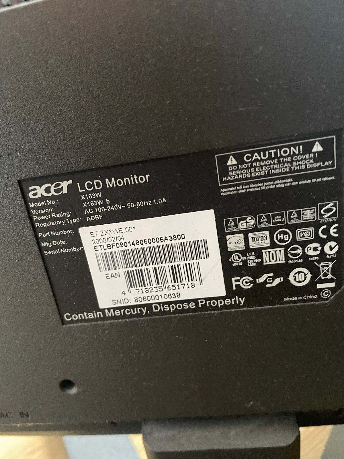 Dell Vostro Desktop PC met Acer Monitor (Windows 7 Pro), Computers en Software, Desktop Pc's, Gebruikt, HDD, Minder dan 4 GB, Met monitor