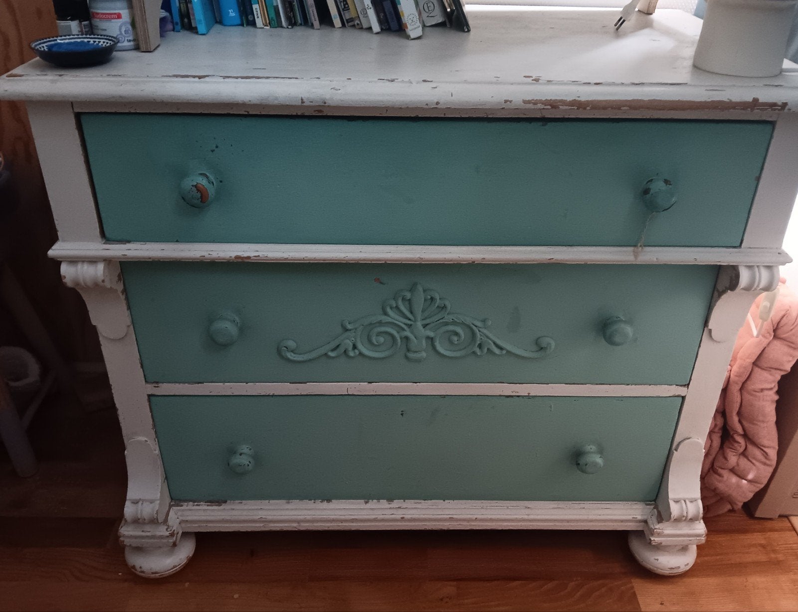 Brocante commode/ ladenkast, Ophalen, Gebruikt, 50 tot 100 cm, 3 of 4 laden