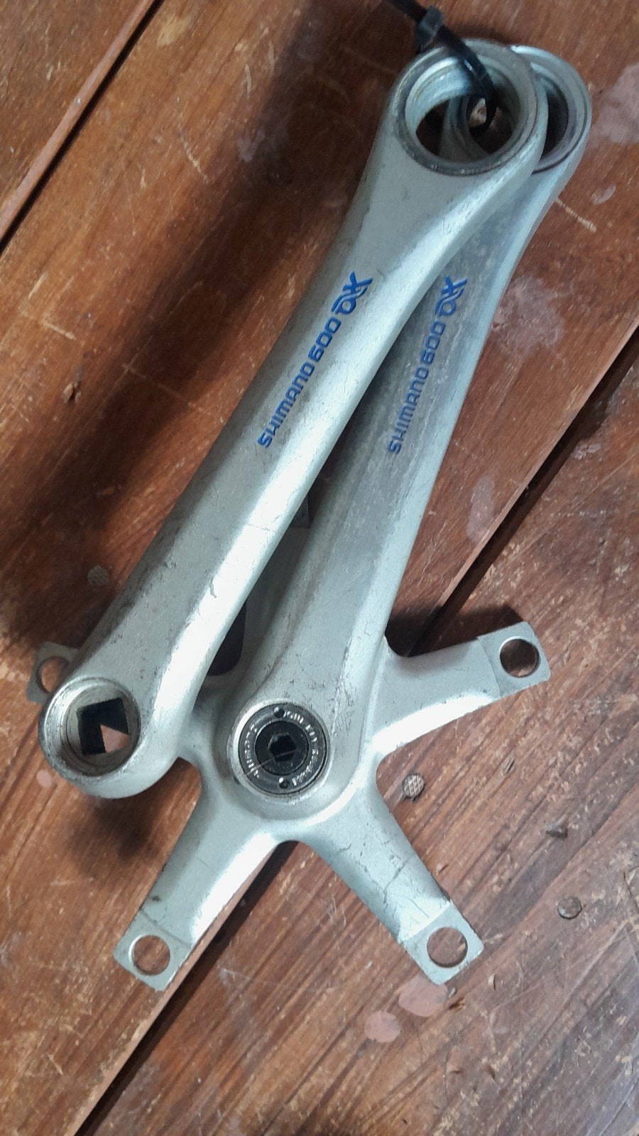 shimano 600 ax aero crankset cranka crankstel, Crankstel of Pedalen, Gebruikt, Ophalen of Verzenden, Aluminium