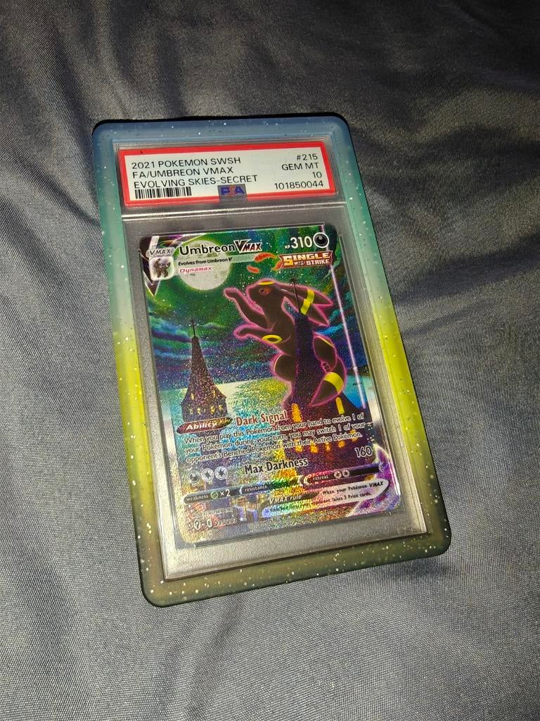 Umbreon VMAX Pokémon Kaart PSA 10 GEM MT Evolving Skies, Ophalen of Verzenden, Nieuw, Losse kaart, Foil