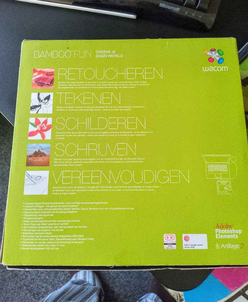 "Wacom"  Tekentablet  voor Windows en mac, Computers en Software, Ophalen of Verzenden, Zo goed als nieuw, 8 inch