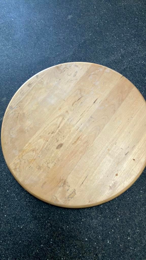 Houten draaiplateau, Ophalen of Verzenden, Zo goed als nieuw, Rechthoekig, Hout