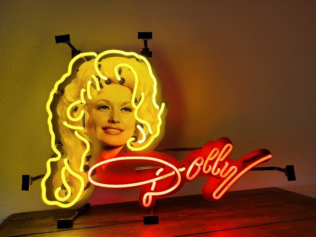 Dolly Parton neonverlichting neon lamp retro sixties fifties, Ophalen, Nieuw, Lichtbak of (neon) lamp