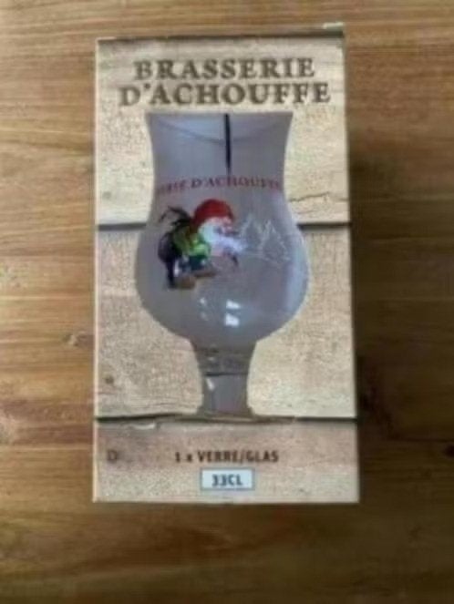 Glas brasserie D’achouffe . Nieuw in de verpakking, Ophalen of Verzenden, Nieuw, Glas of Glazen, Overige merken