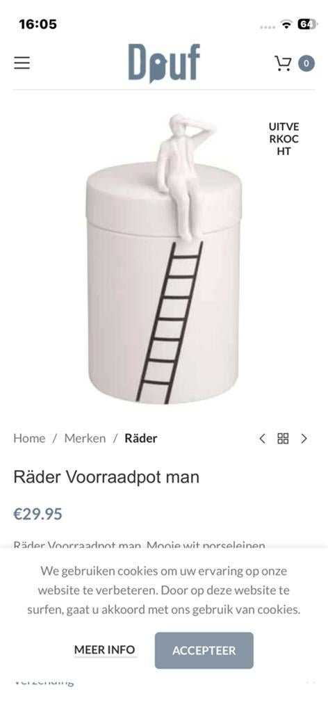 Rader voorraadpot, Huis en Inrichting, Ophalen of Verzenden, Zo goed als nieuw