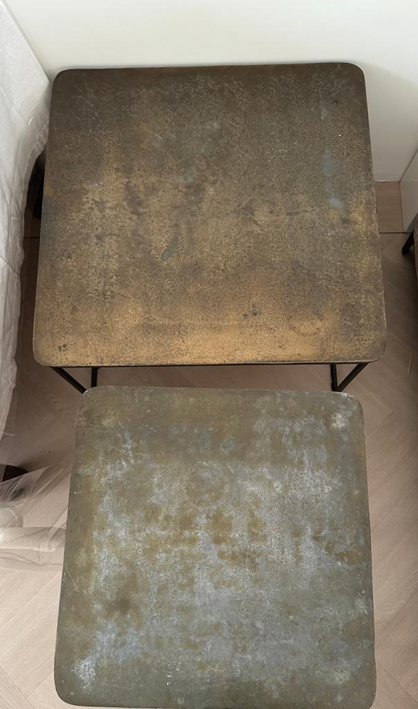 Light en Living Lebu brons bijzettafels, Huis en Inrichting, Tafels | Bijzettafels, Minder dan 55 cm, Metaal of Aluminium, Rond