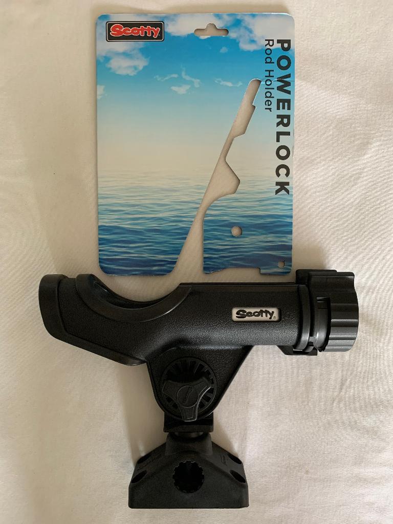 Scotty Powerlock Rod Holder (SC230) + Adapter (SC242), Ophalen of Verzenden, Zo goed als nieuw, Overige typen