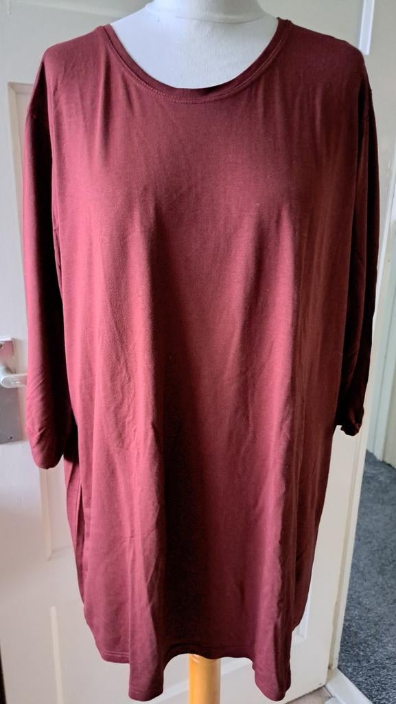 Miss etam bordeaux rode tuniek mt 52/54, Verzenden, Blouse of Tuniek, Zo goed als nieuw, Miss Etam