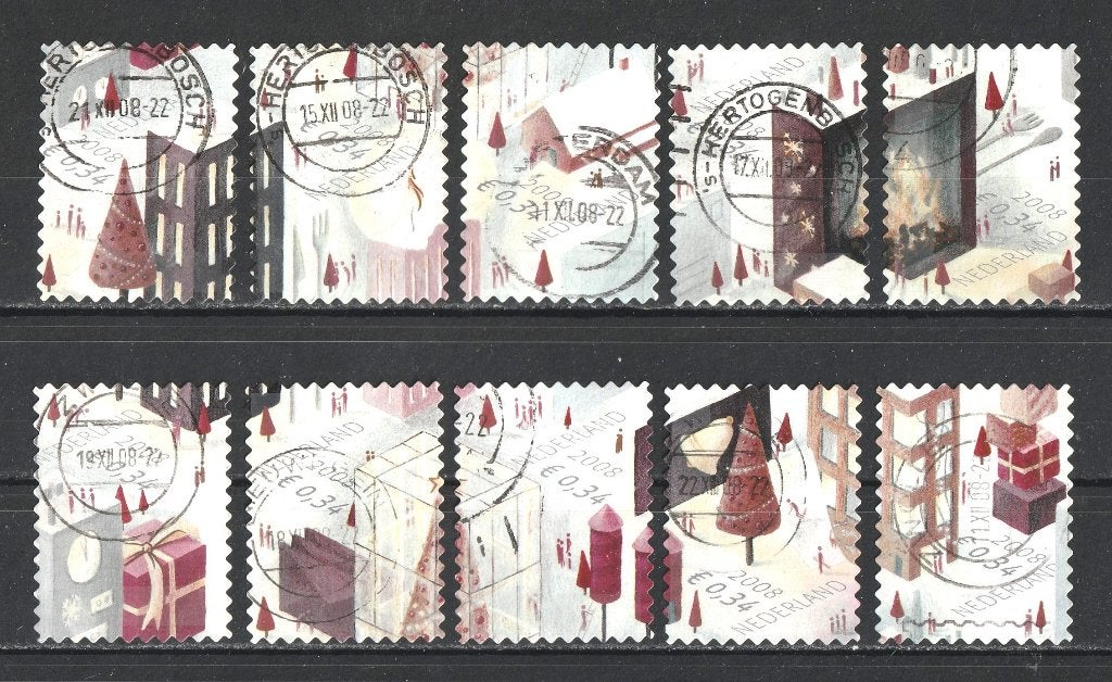 53 De  serie Decemberzegels 2008, Ophalen of Verzenden, Na 1940, Gestempeld