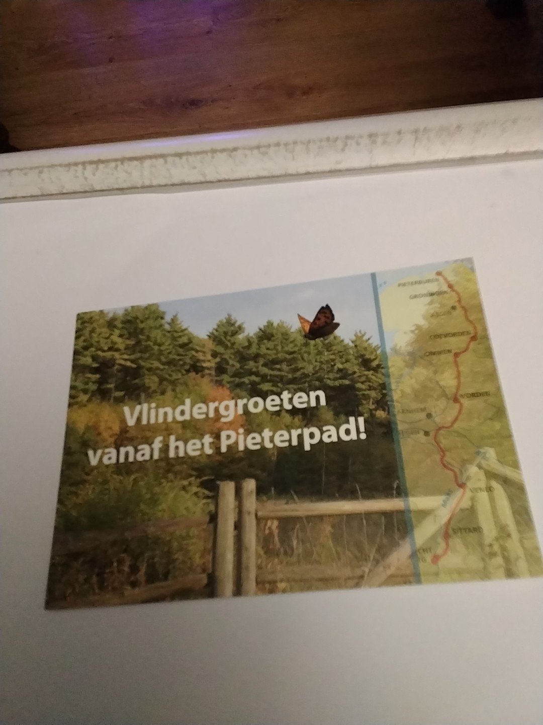 Vlindergroeten vanaf het Pieterpad - Ansichtkaart, Ophalen of Verzenden
