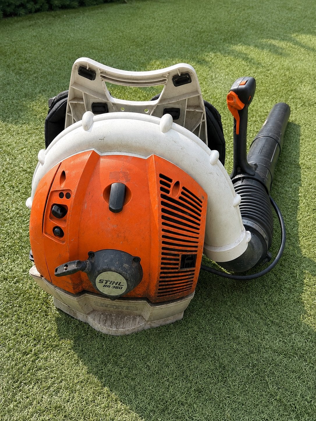 Stihl BR 550 professionele ruggedragen bladblazer, Ophalen, Gebruikt, Benzine, Ruggedragen