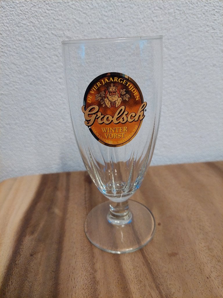 Bier glas: Grolsch Wintervorst, Verzamelen, Biermerken, Gebruikt, Glas of Glazen, Grolsch, Ophalen of Verzenden