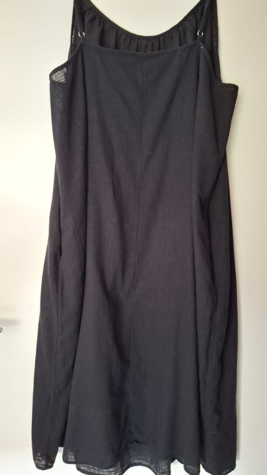 Zwarte  jurk met spaghettibandjes L 50 52 Zizzi, Zwart, Maat 46/48 (XL) of groter, Ophalen of Verzenden, Zonder mouw