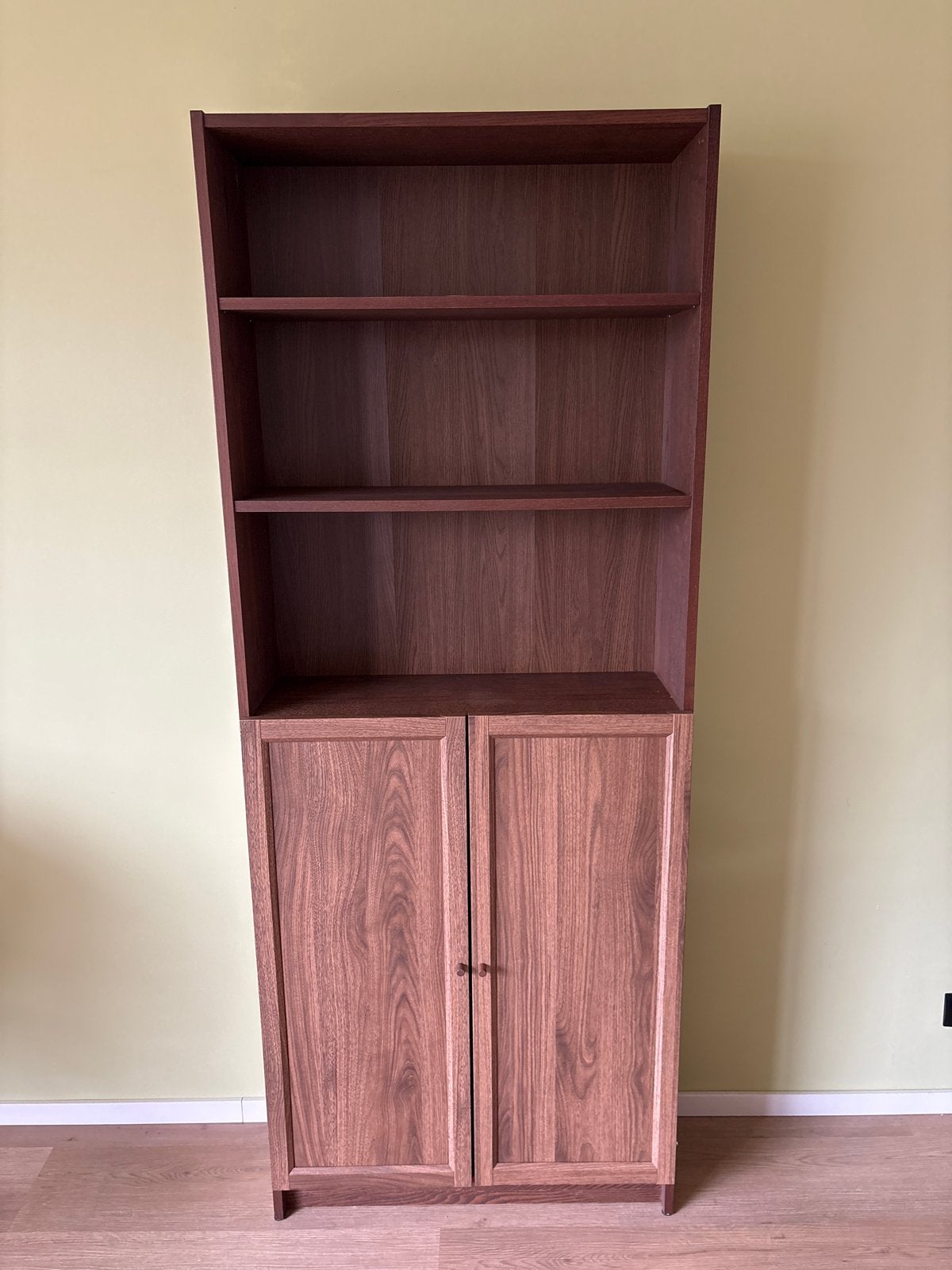 IKEA Billy Boekenkast met deuren - Donkerbruin, Huis en Inrichting, Ophalen, Gebruikt, 200 cm of meer, 50 tot 100 cm
