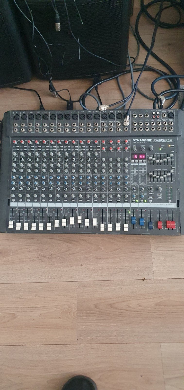 Dynacord PowerMate 1600 Powermixer, Ophalen of Verzenden, Gebruikt, 10 tot 20 kanalen, Microfooningang