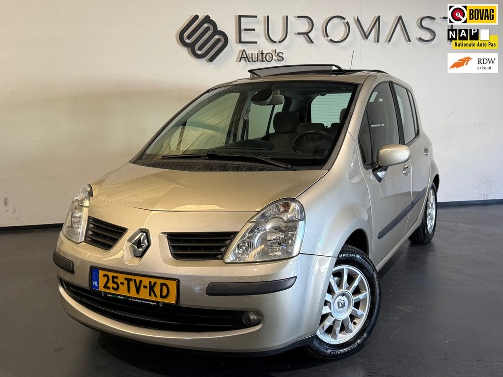 Renault Modus 1.6-16V Dynamique Automaat Airco Schuifdak Cru, Stof, Gebruikt, 4 cilinders, Beige