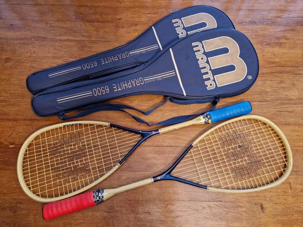 Manta Graphite 6500 squashrackets, Sport en Fitness, Squash, Manta, Manta, Ophalen of Verzenden, Zo goed als nieuw