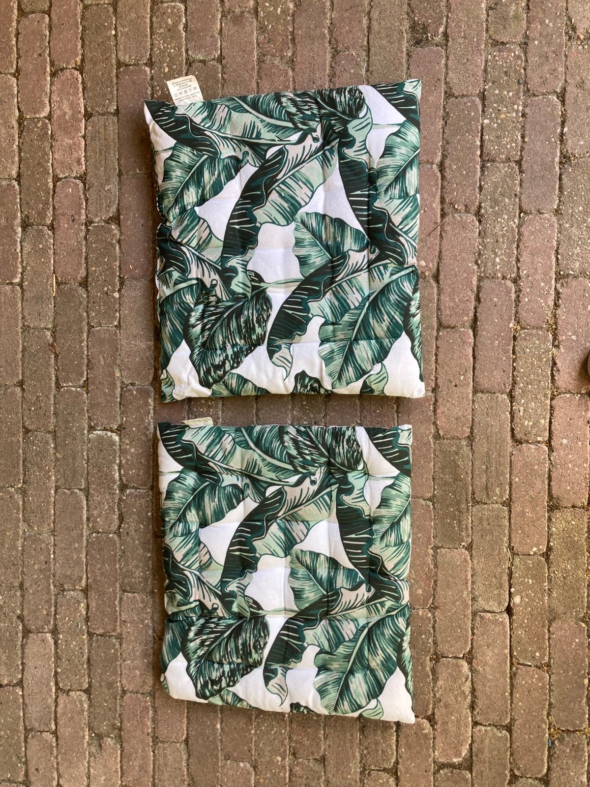 2 kussentjes, Ophalen of Verzenden, Zo goed als nieuw, Groen, Vierkant